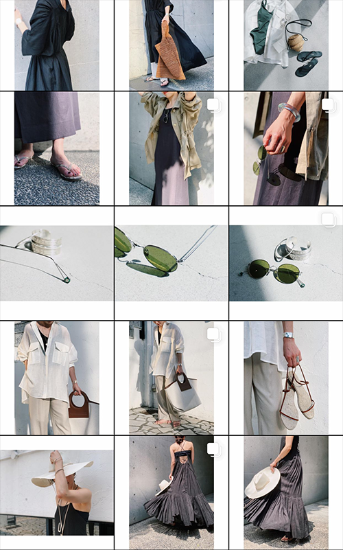 アパレルブランドインスタグラムの写真